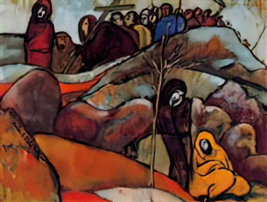 Albert Bloch procession with the cross Art A4 Photo Print UK