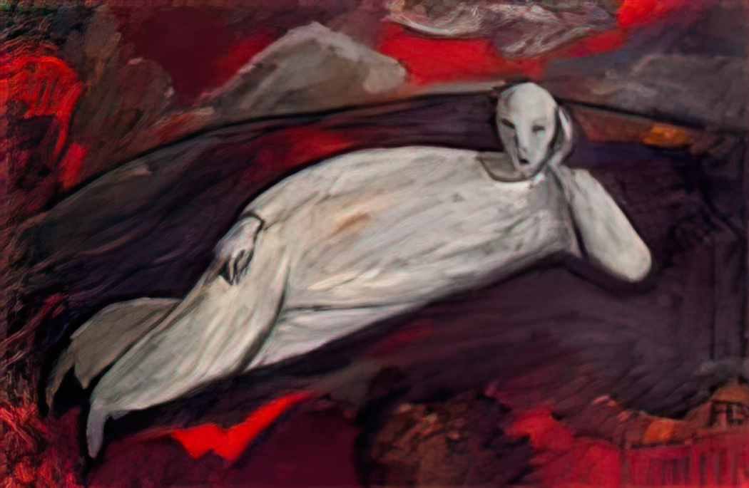 Albert Bloch reclining figure Art A4 Photo Print UK