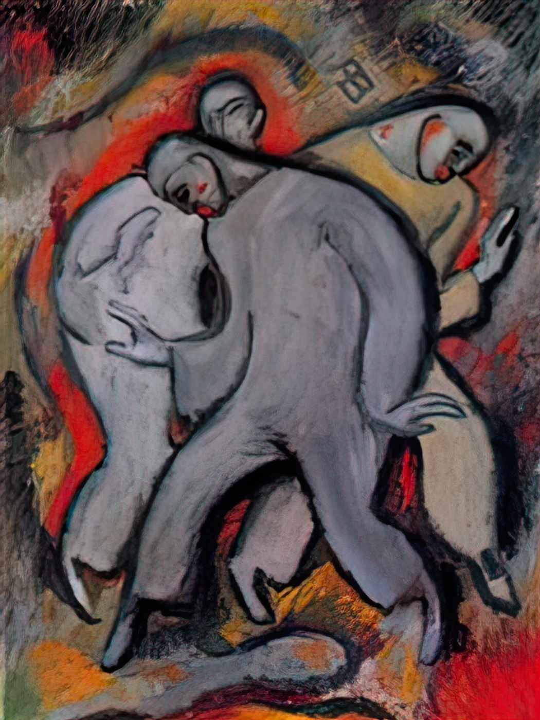 Albert Bloch the three pierrots no 2 1911 Art A4 Photo Print UK