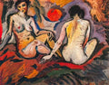 Albert Bloch two seated nudes Art A4 Photo Print