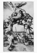 Albrecht Durer witch riding backwards on a goat A4 Photo Print