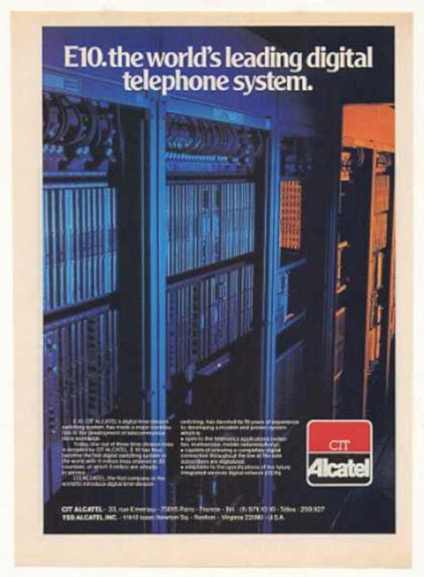 Alcatel E10 System Vintage Retro Advert Ads A4 Photo Print