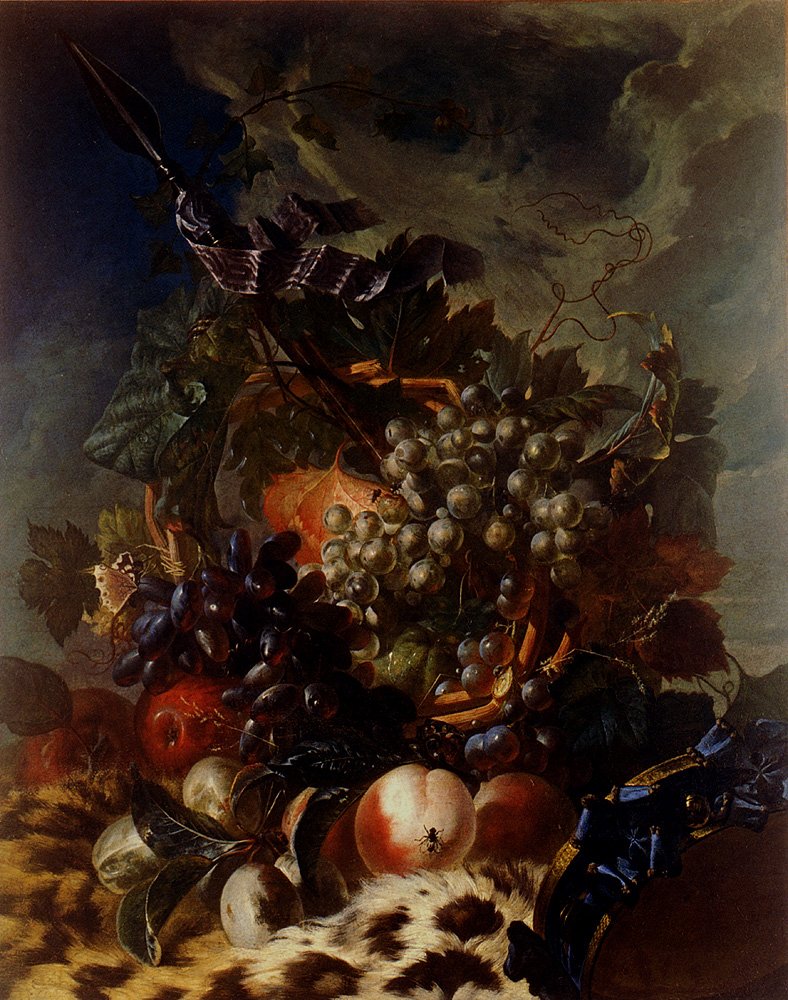 Alcazar Luis Paret Y Still Life Of Fruit Art A4 Photo Print