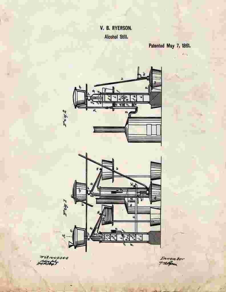 Alcohol Still Patent Print A4 Photo Print