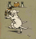 Aldin Cecil  Merry Party 1913 Dog fight A4 Photo Print