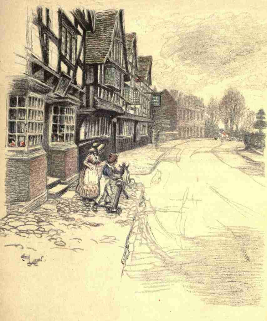 Aldin Cecil 1870 1935 Old Inns 1921 The Kings Head Ombersley Worcs A4 Photo Print