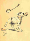 Aldin Cecil Dog Day 1902 Bone A4 Photo Print