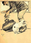 Aldin Cecil Dog Day 1902 He bit him A4 Photo Print