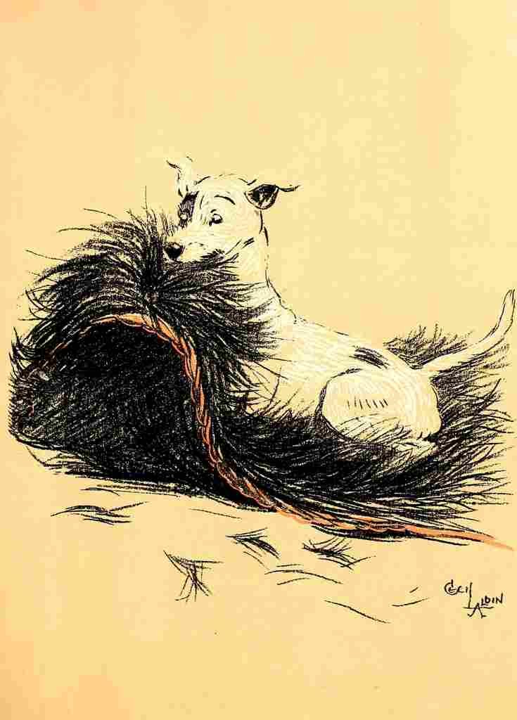 Aldin Cecil Dog Day 1902 Killing the fur rug A4 Photo Print