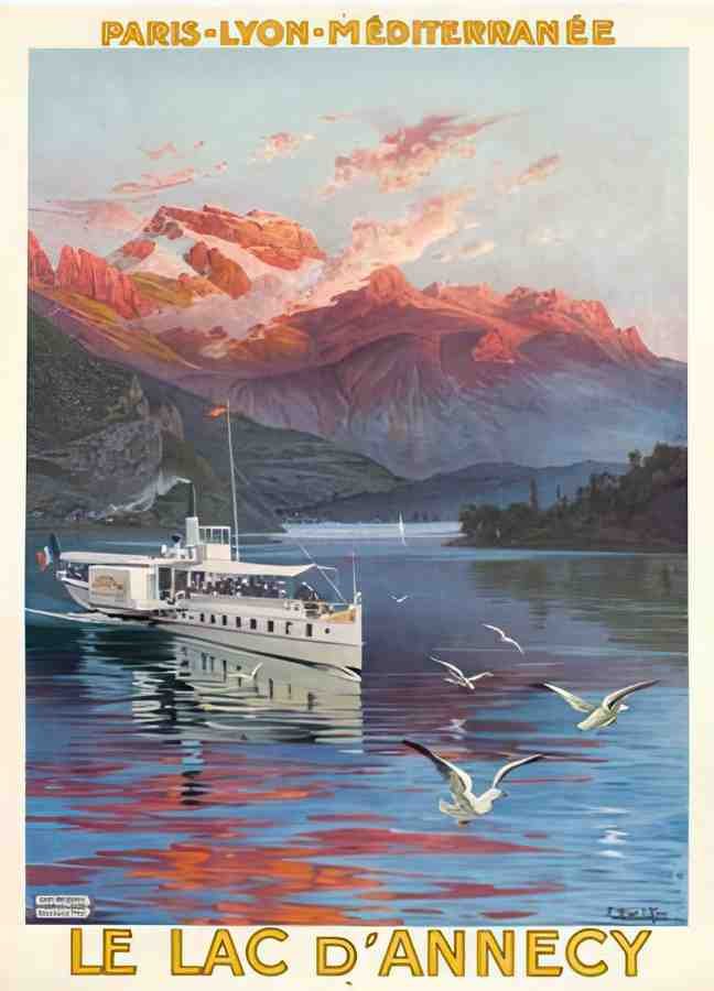 AlesiAnnecy Vintage Advert A4 Photo Print