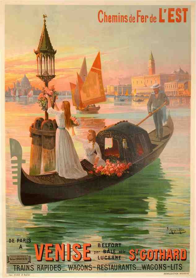 AlesiVenise Vintage Advert A4 Photo Print