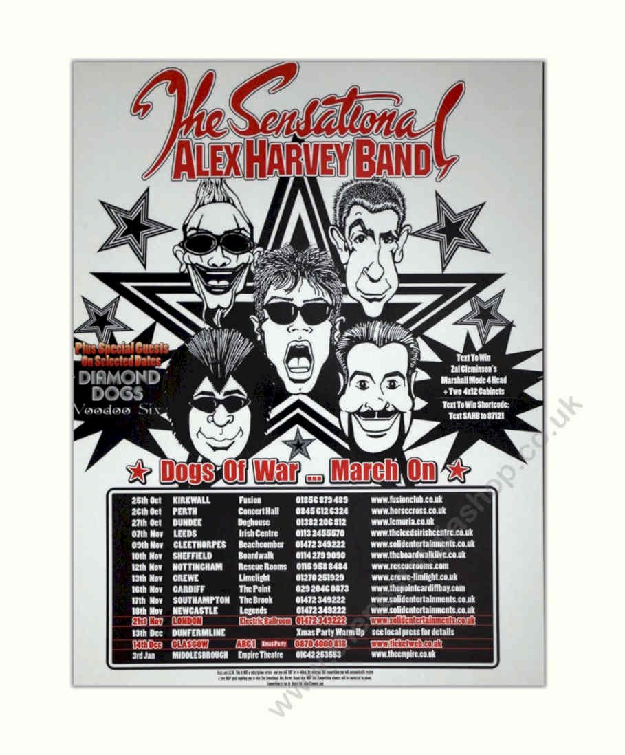 Alex Harvey Dogs Vintage Retro Advert Poster A4 Photo Print