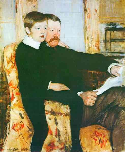 Alexander J. Cassat and son Robert Kelso Cassat by Cassatt A4 Photo Print