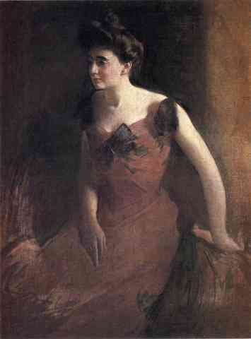 Alexander John White Woman In A Red Dress A4 Photo Print
