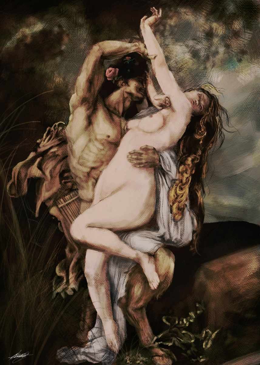 Alexandre Cabanel photo nymph and satyr 2 A4 Photo Print