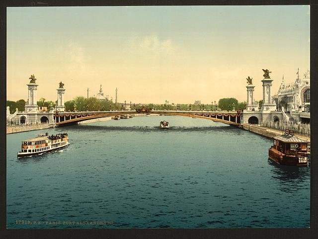 Alexandre III bridge Exposition Universal 1900 Paris Vintage A4 Photo Print