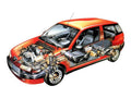 Alfa Romeo 145 cutaway A4 Photo Print