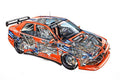 Alfa Romeo 155 GTA Superturismo 1992 cutaway A4 Photo Print