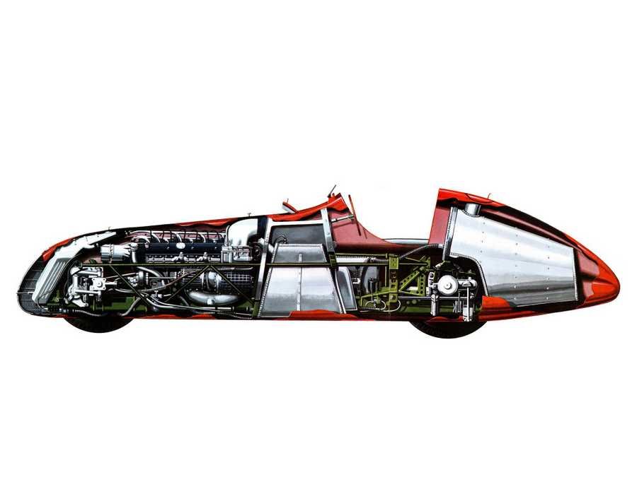Alfa Romeo 158 159 Alfetta cutaway A4 Photo Print