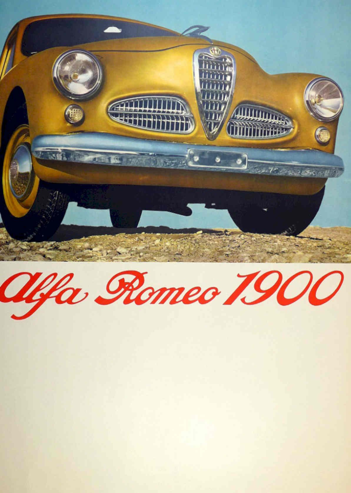 Alfa Romeo 1901 Vintage Retro Advert Poster A4 Photo Print
