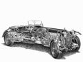 Alfa Romeo 6C cutaway A4 Photo Print