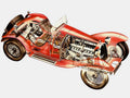 Alfa Romeo 8C 2300 Spider Corsa cutaway A4 Photo Print
