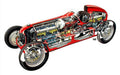 Alfa Romeo Bimotore 1 cutaway A4 Photo Print