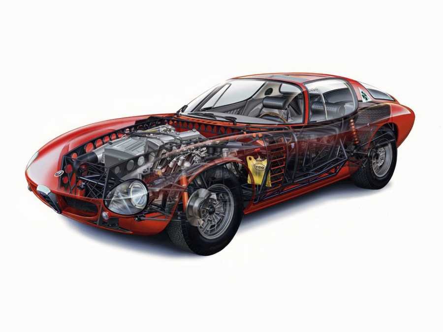 Alfa Romeo Canguro cutaway A4 Photo Print
