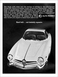 Alfa Romeo Car Advert 1960s Vintage Retro Advert Poster A4 Photo Print