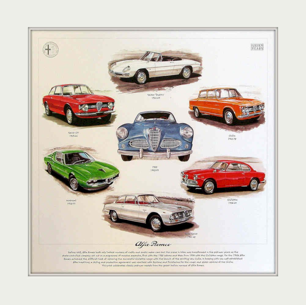 Alfa Romeo Classic Vintage Retro Advert Poster A4 Photo Print
