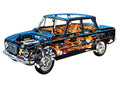 Alfa Romeo Giulia 1300 cutaway A4 Photo Print