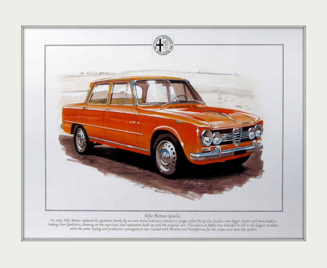 Alfa Romeo Giulia 2 Vintage Retro Advert Poster A4 Photo Print