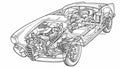 Alfa Romeo Giulietta Spider cutaway A4 Photo Print