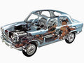 Alfa Romeo Giulietta cutaway A4 Photo Print