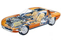 Alfa Romeo Montreal cutaway A4 Photo Print