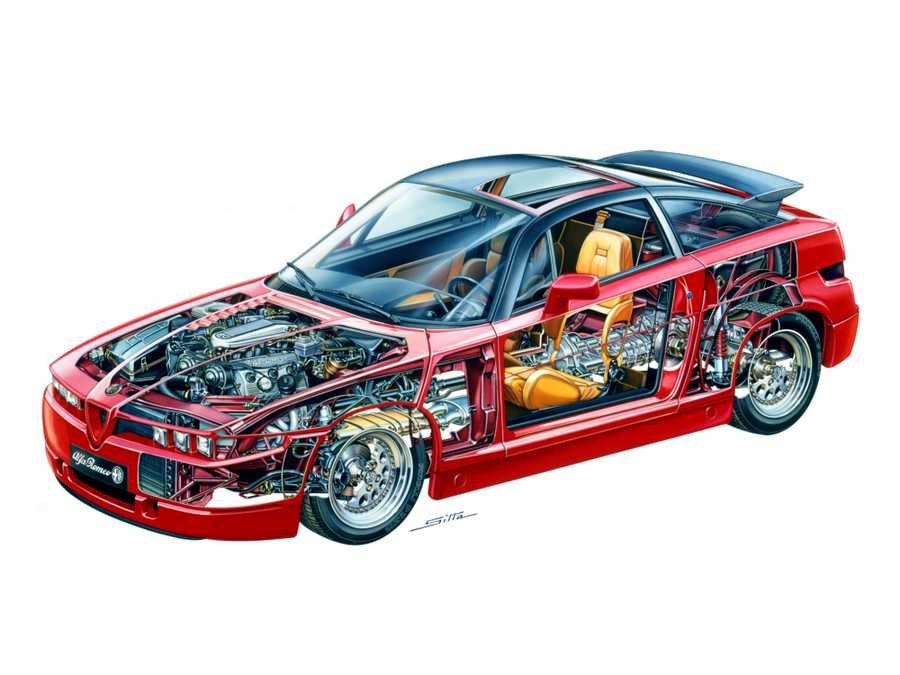 Alfa Romeo SZ cutaway A4 Photo Print