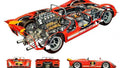 Alfa Romeo Tipo 33 cutaway A4 Photo Print
