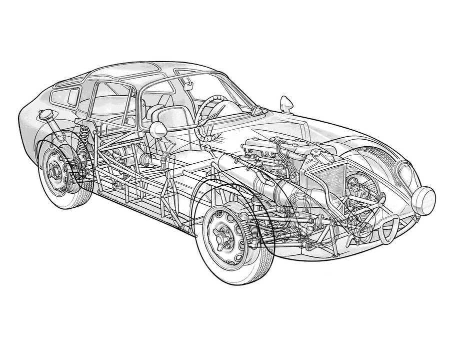Alfa Romeo tz cutaway A4 Photo Print