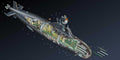 Alfa class submarine cutaway A4 Photo Print