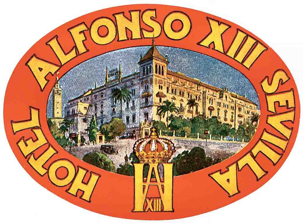 Alfonso Luggage Label Vintage A4 Photo Print