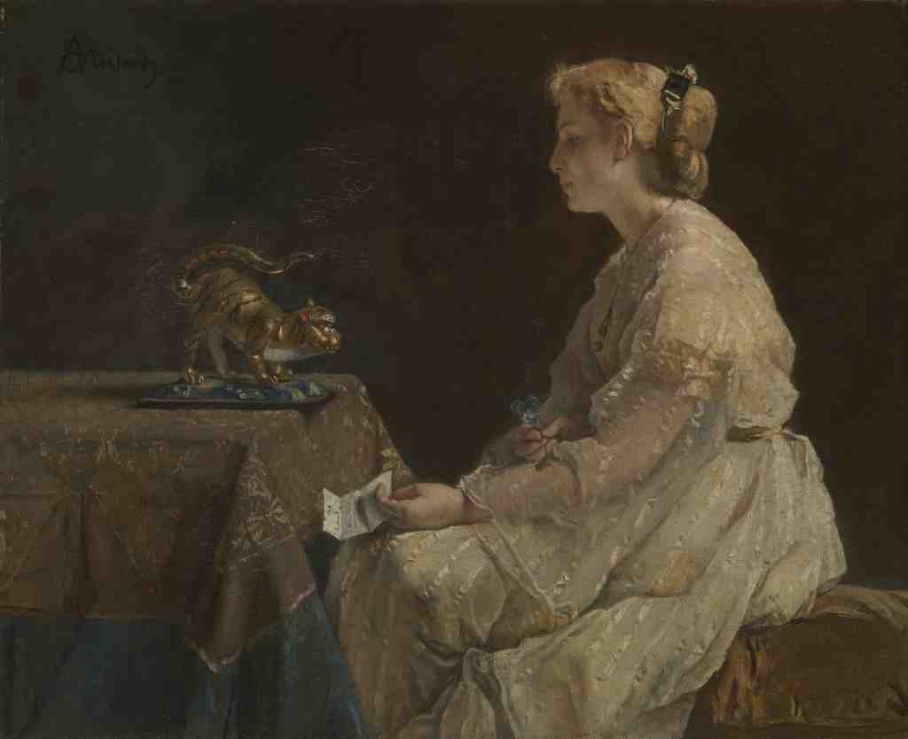Alfred Stevens The Present A4 Photo Print