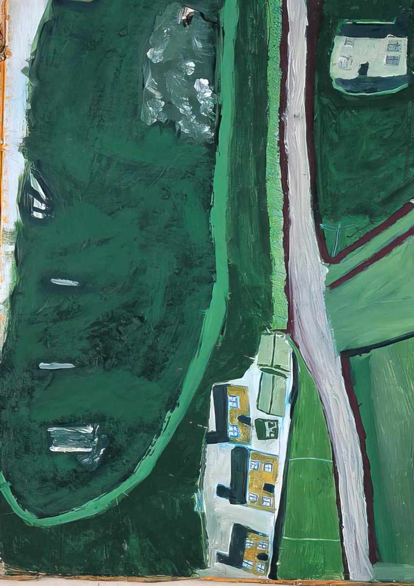Alfred Wallis photo consols mine raswall hill and the road zennor to farms crop A4 Photo Print