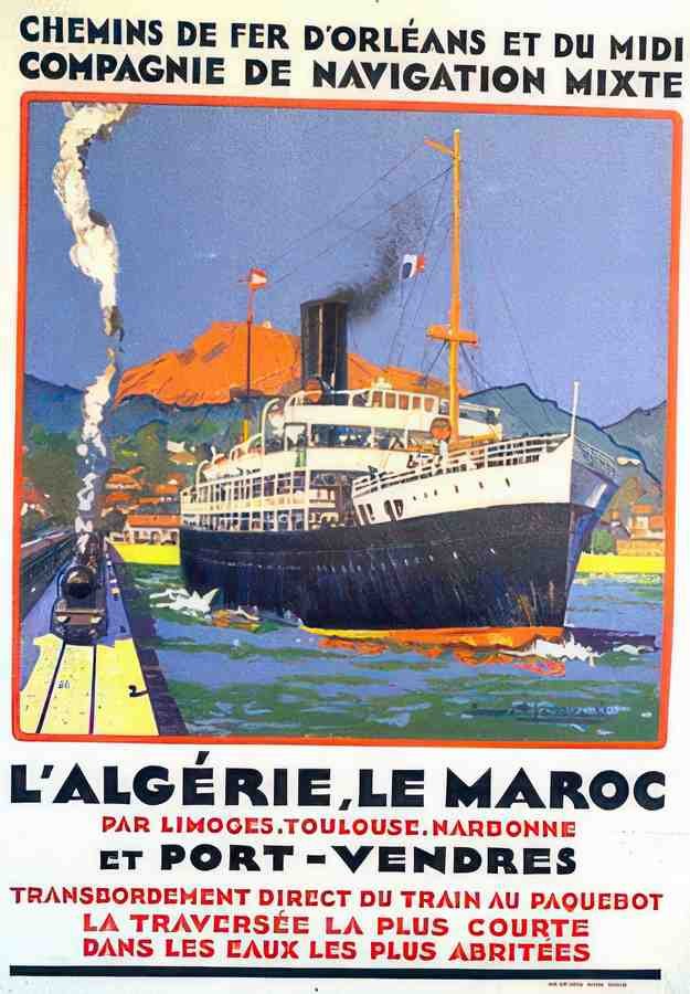 Algerie le Maroc Vintage Advert A4 Photo Print