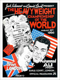 Ali Vs Brian London Boxing Program Vintage Retro Advert Poster A4 Photo Print