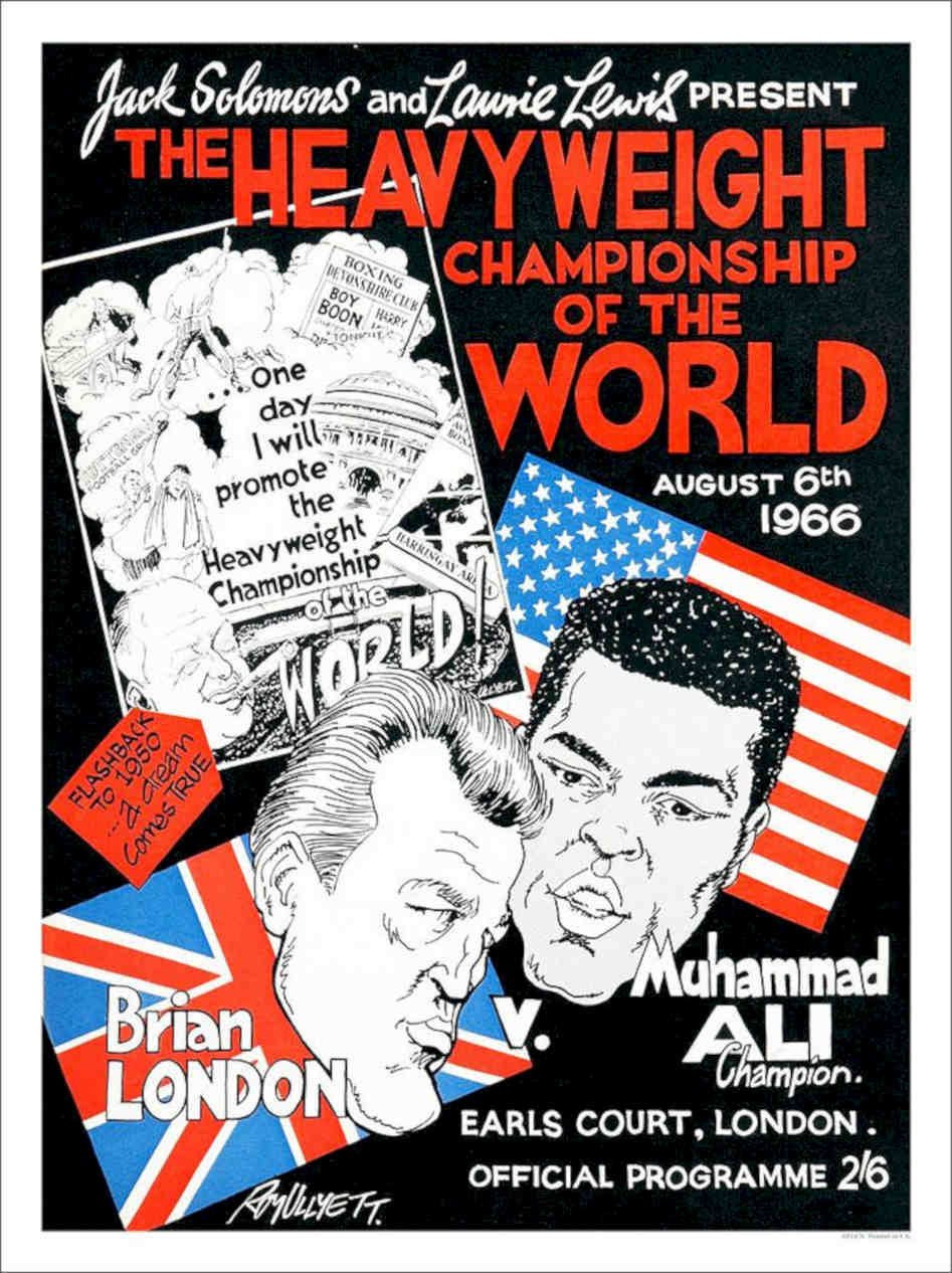 Ali Vs Brian London Boxing Program Vintage Retro Advert Poster A4 Photo Print