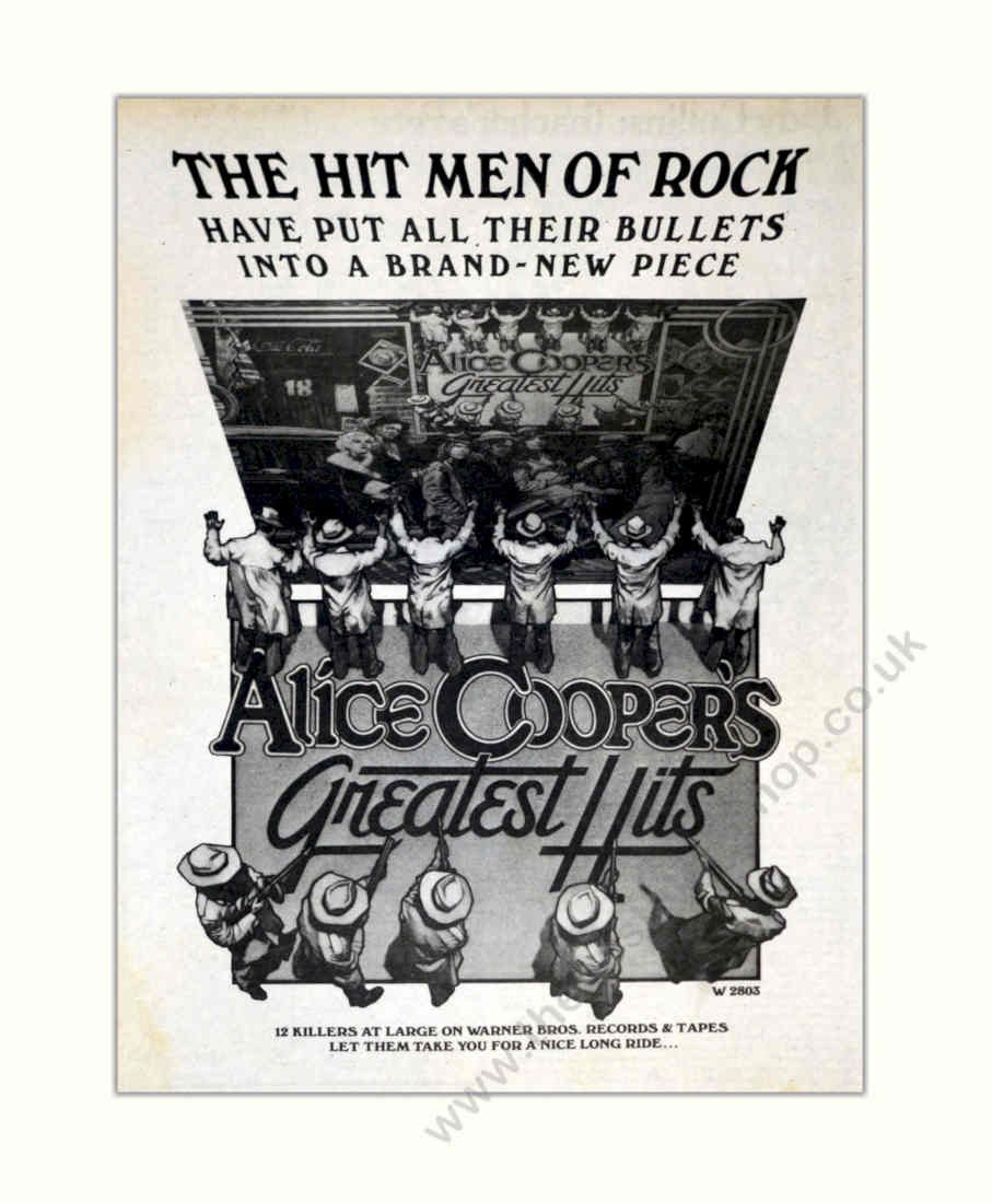 Alice Cooper Hitmen Vintage Retro Advert Poster A4 Photo Print