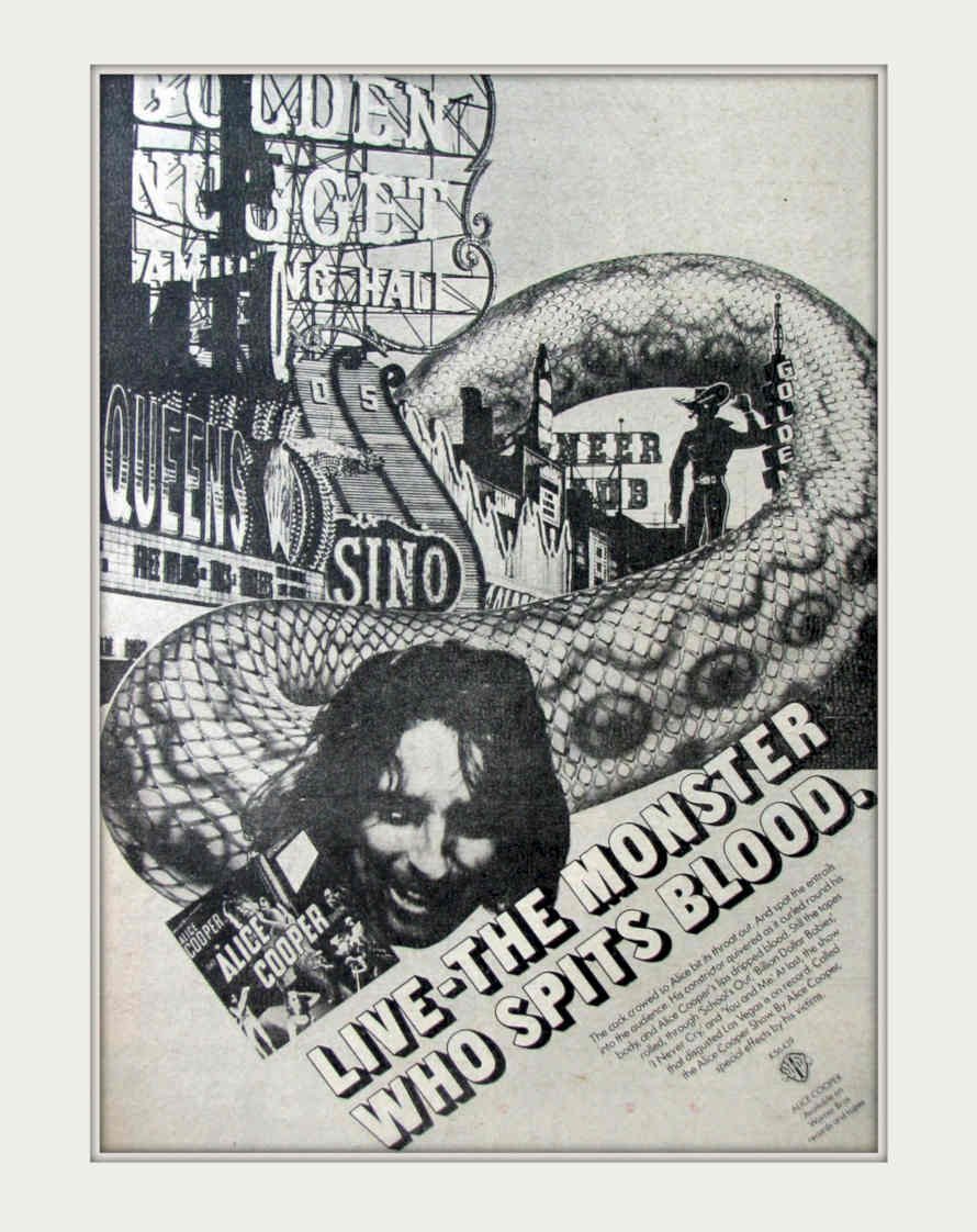 Alice Cooper Monster Vintage Retro Advert Poster A4 Photo Print