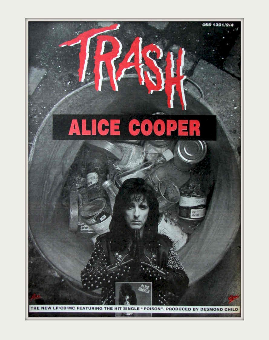 Alice Cooper Trash 1 Vintage Retro Advert Poster A4 Photo Print