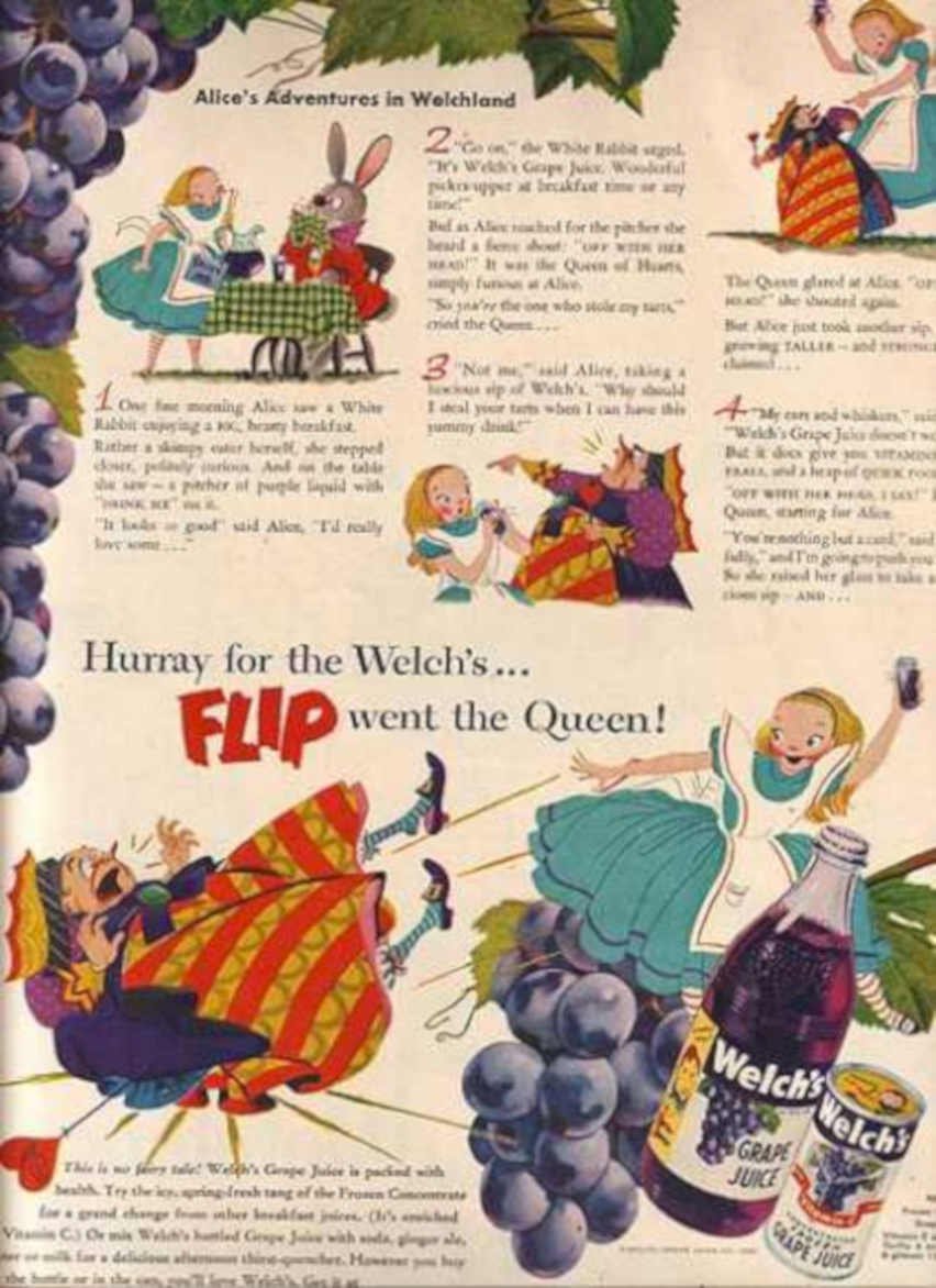 Alice Grape Queen Vintage Retro Advert Ads A4 Photo Print