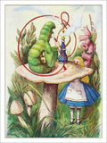Alice In Wonderland The Blue Caterpillar Vintage Retro Advert Poster A4 Photo P